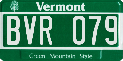 VT license plate BVR079
