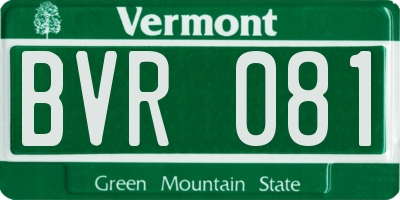 VT license plate BVR081