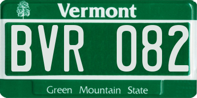 VT license plate BVR082