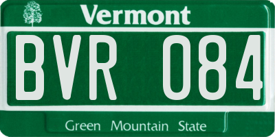 VT license plate BVR084