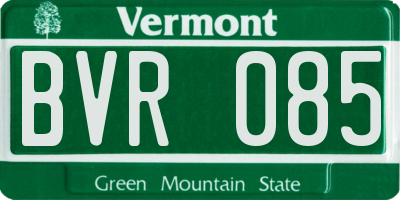 VT license plate BVR085