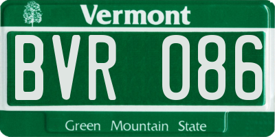 VT license plate BVR086