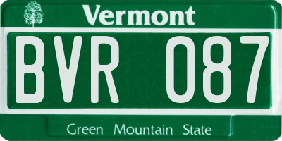 VT license plate BVR087
