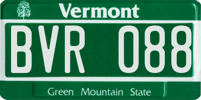 VT license plate BVR088