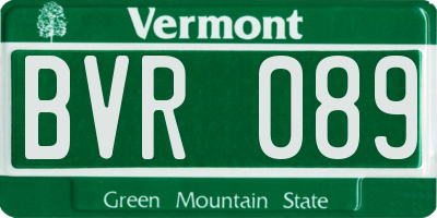 VT license plate BVR089