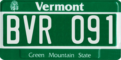 VT license plate BVR091
