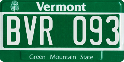VT license plate BVR093