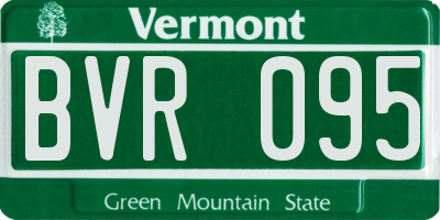 VT license plate BVR095