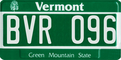 VT license plate BVR096