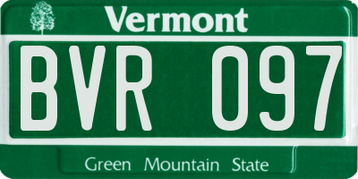 VT license plate BVR097