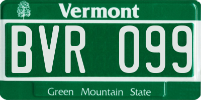 VT license plate BVR099