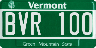 VT license plate BVR100
