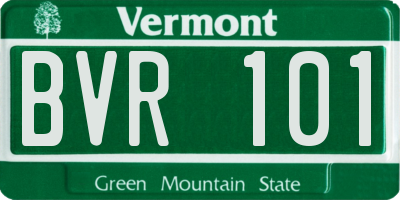 VT license plate BVR101