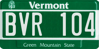 VT license plate BVR104