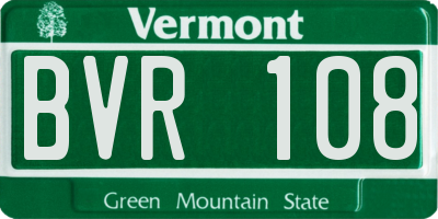 VT license plate BVR108