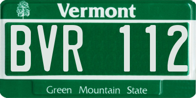 VT license plate BVR112