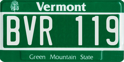 VT license plate BVR119