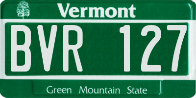 VT license plate BVR127