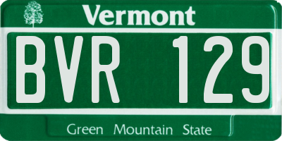 VT license plate BVR129