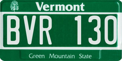 VT license plate BVR130