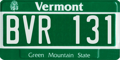 VT license plate BVR131