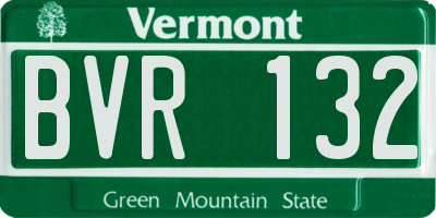 VT license plate BVR132