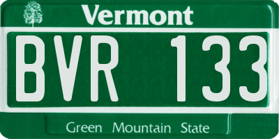 VT license plate BVR133