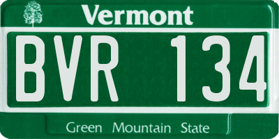 VT license plate BVR134