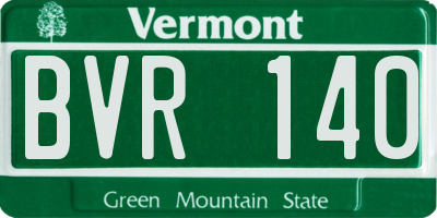 VT license plate BVR140