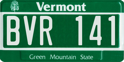 VT license plate BVR141
