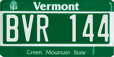 VT license plate BVR144