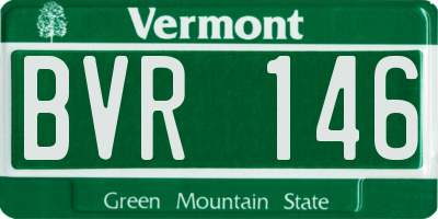 VT license plate BVR146