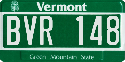 VT license plate BVR148