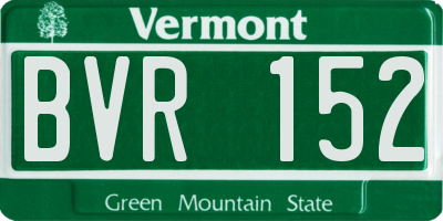 VT license plate BVR152