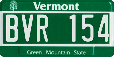 VT license plate BVR154