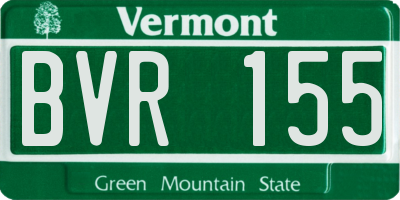 VT license plate BVR155