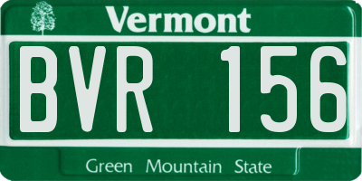 VT license plate BVR156