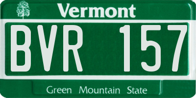 VT license plate BVR157