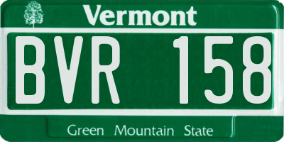 VT license plate BVR158