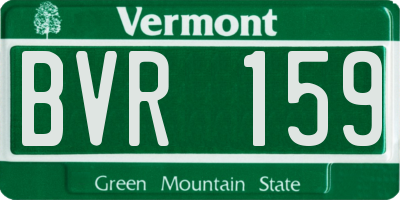 VT license plate BVR159