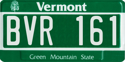 VT license plate BVR161