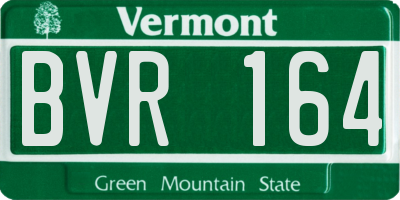 VT license plate BVR164