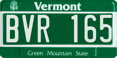 VT license plate BVR165