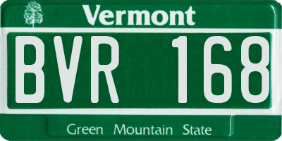 VT license plate BVR168