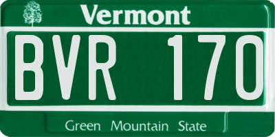 VT license plate BVR170