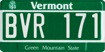 VT license plate BVR171