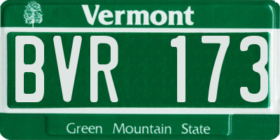 VT license plate BVR173