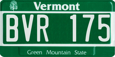 VT license plate BVR175