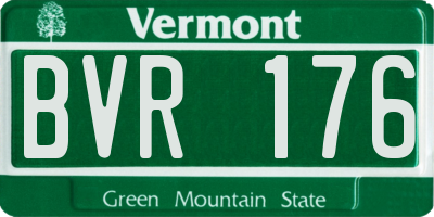 VT license plate BVR176