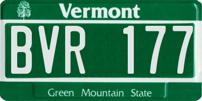VT license plate BVR177
